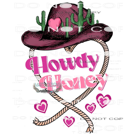 Howdy Honey #9053 Sublimation transfers - Heat Transfer
