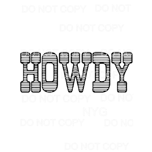 Howdy Stripes #130 Sublimation transfers - Heat Transfer