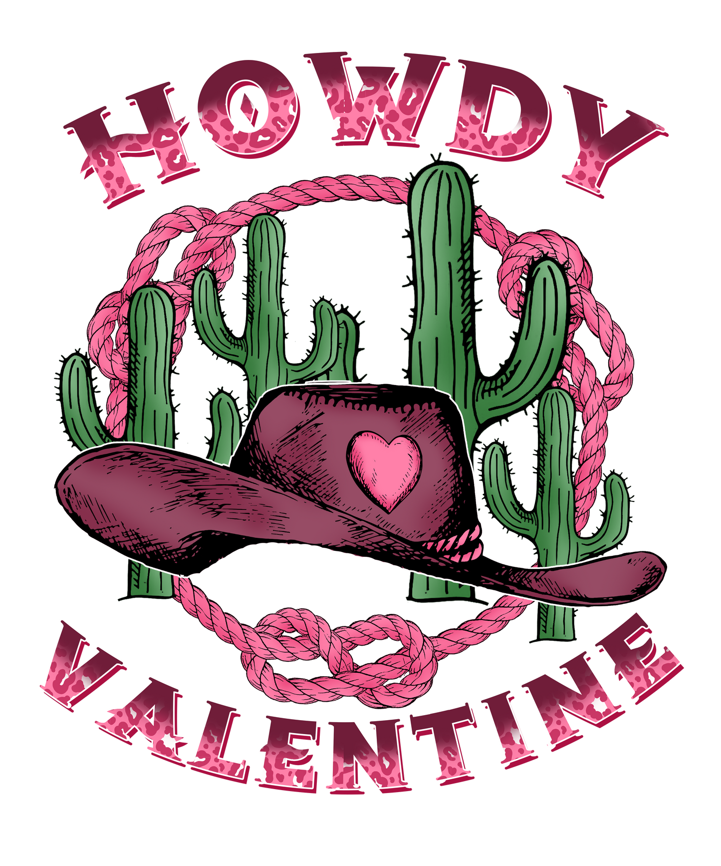 Howdy Val intine #9025 Sublimation transfers - Heat Transfer