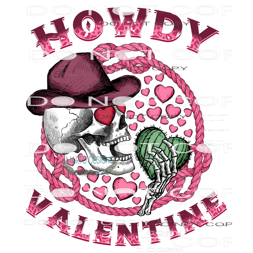 Howdy Valentine #9036 Sublimation transfers - Heat Transfer