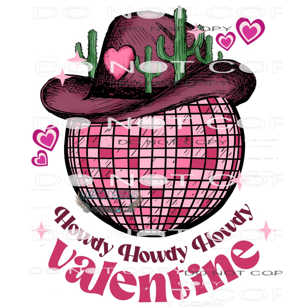 Howdy Valentine #9044 Sublimation transfers - Heat Transfer