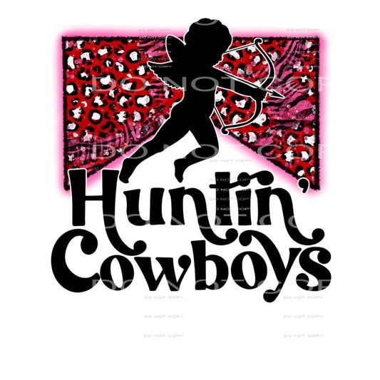 Huntin Cowboys Cupid Red Leopard Valentines Day #2408 