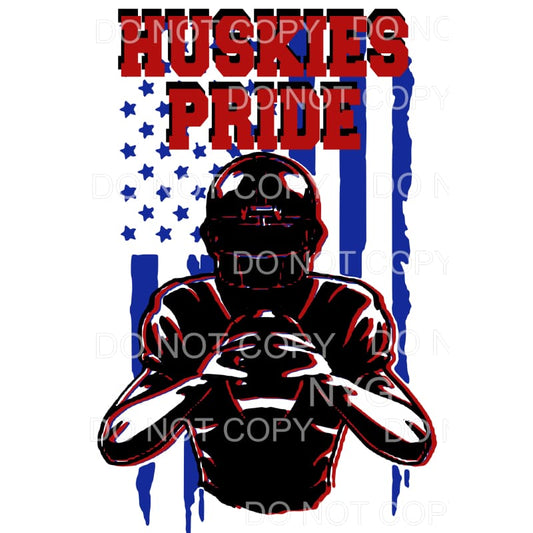 Huskie Pride Football Flag # 2 Sublimation transfers - Heat 