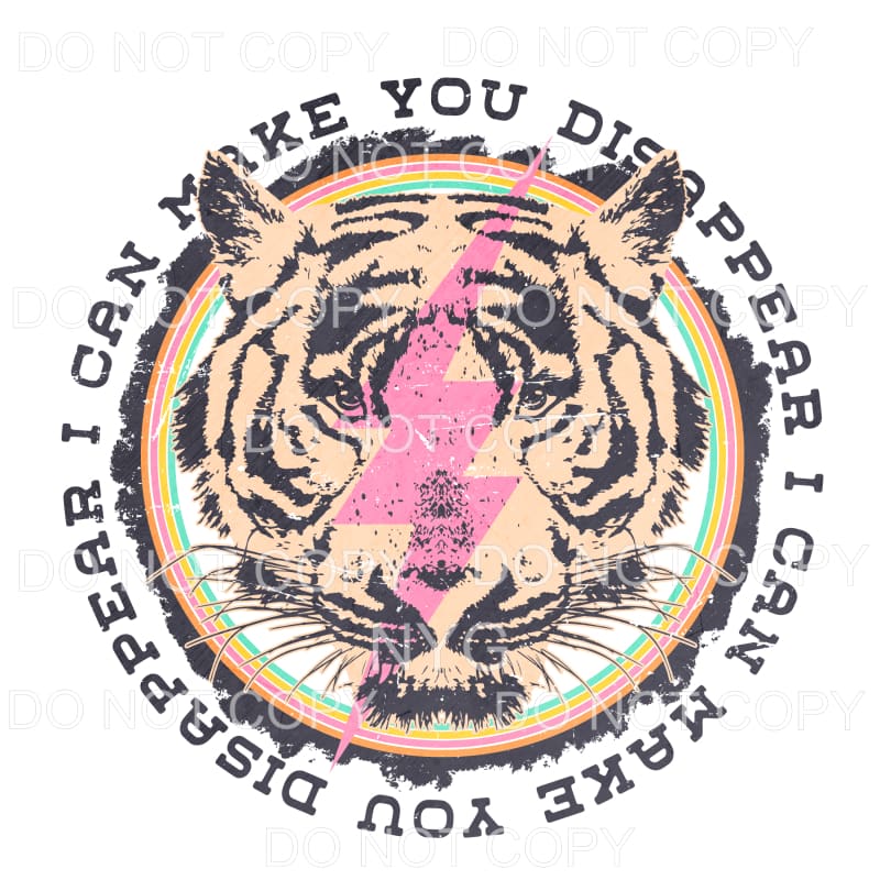 I Can Make You Disappear Tiger Pink Lightning Bolt 