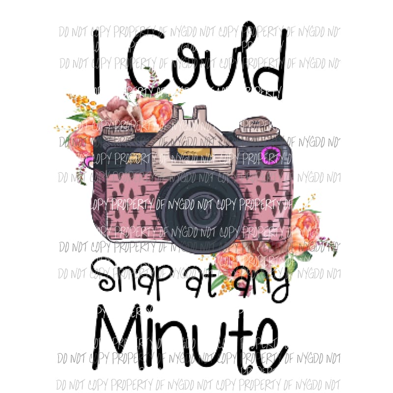 I could snap Camera Sublimation transfers Heat Transfer