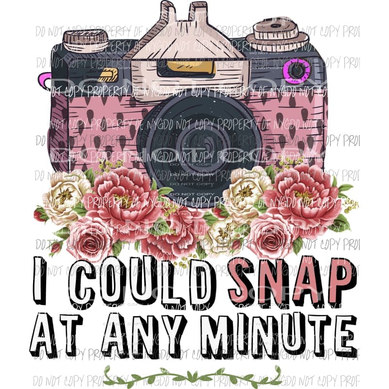 i could snap floral camera Sublimation transfers Heat Transfer