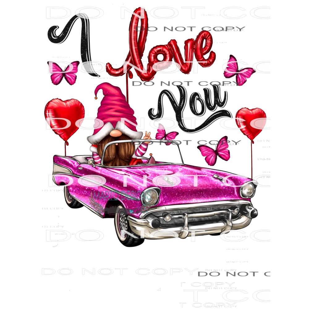 I Love You #8632 Sublimation transfers - Heat Transfer