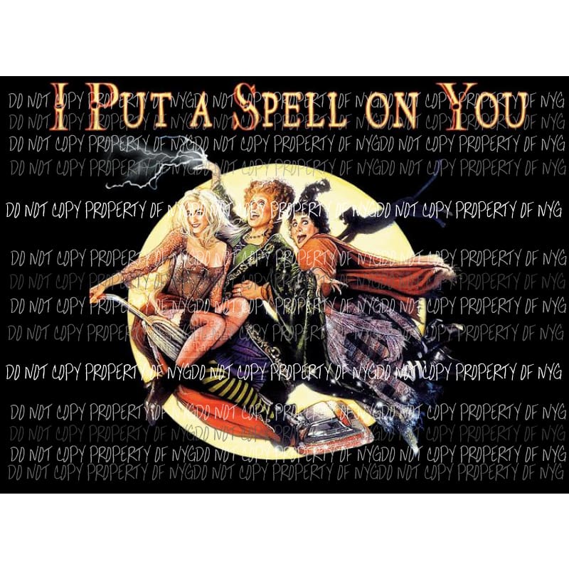 I put a spell on you hocus pocus 1 Sublimation transfers Heat Transfer