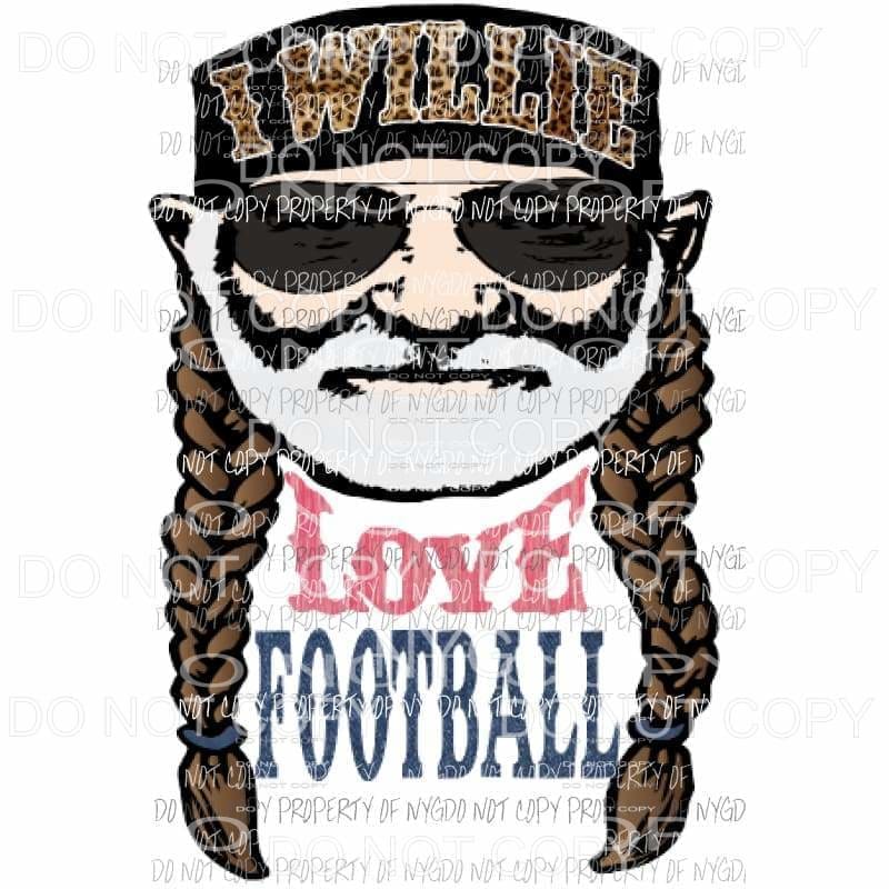 I willie Love Football Sublimation transfers Heat Transfer