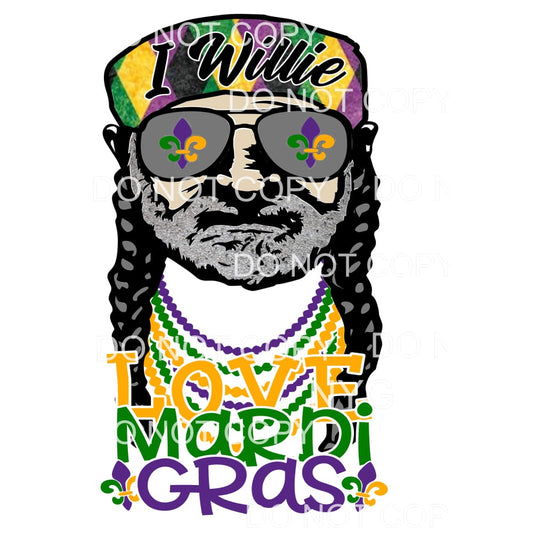 I willie love mardi gras 1 Sublimation transfers - Heat 