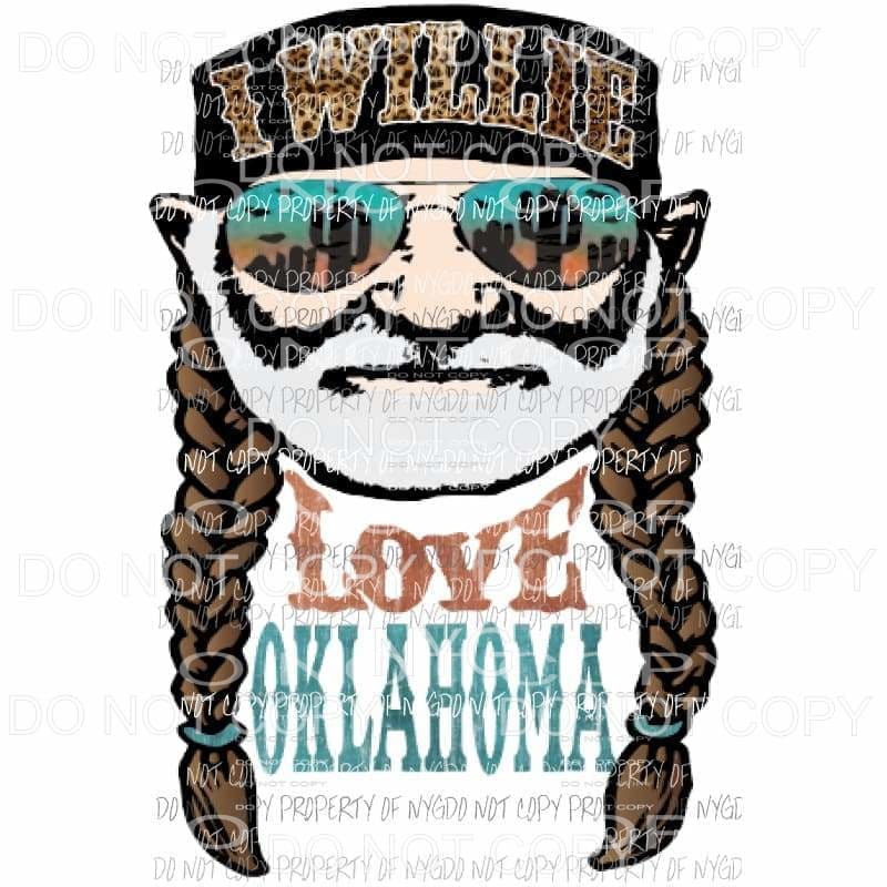 I Willie Love Oklahoma Leopard Womans Sublimation transfers Heat Transfer