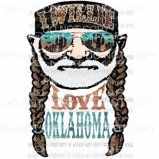 I Willie Love Oklahoma Leopard Womans Sublimation transfers Heat Transfer