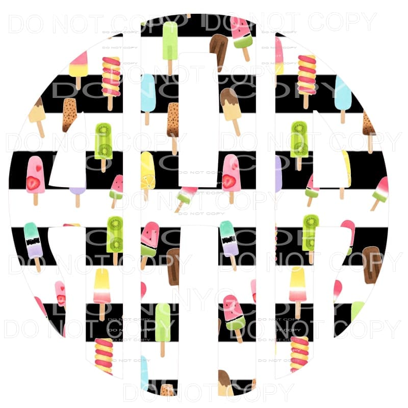 ICE CREAM monogram letters put letters in notes please 