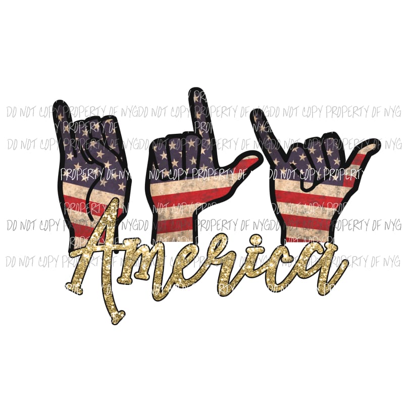 ILY America sublimation transfer Heat Transfer