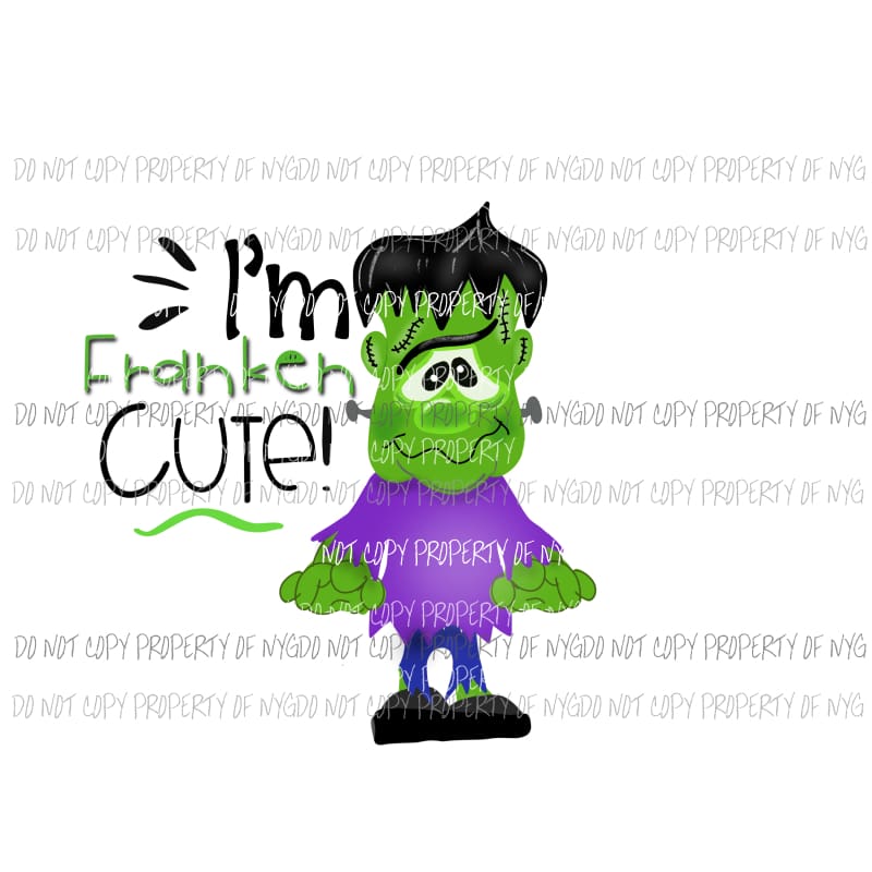 Im Fraken Cute Halloween Fall Sublimation transfers Heat Transfer
