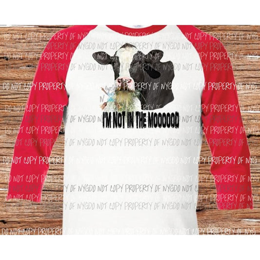 Im not in the mood cow White tee shirt shirt