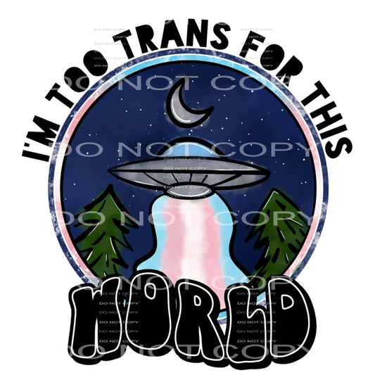 I’m too trans for this world #6424 Sublimation transfers - 