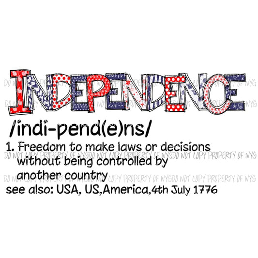 Independence Definition Number 2 Sublimation transfers Heat Transfer