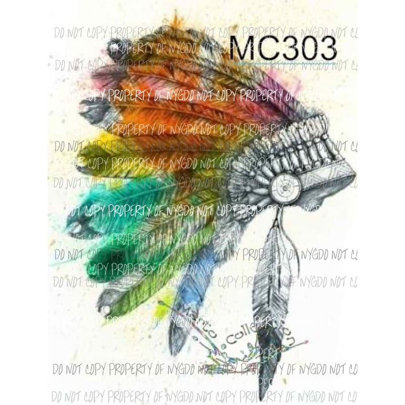 Indian head dress mc303 headdress sublimation Transfer Heat Transfer