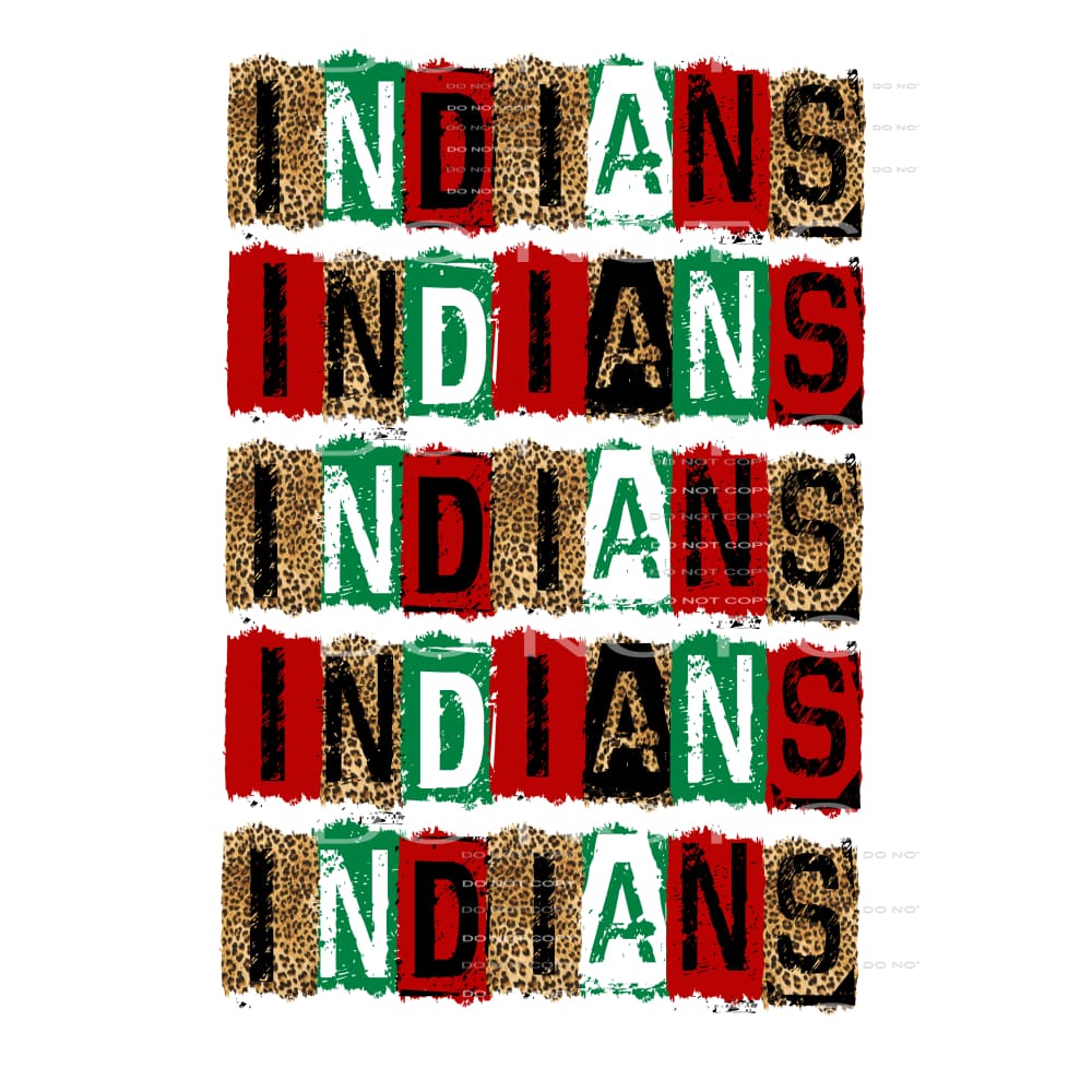 Indians # 66212 Sublimation transfers - Heat Transfer