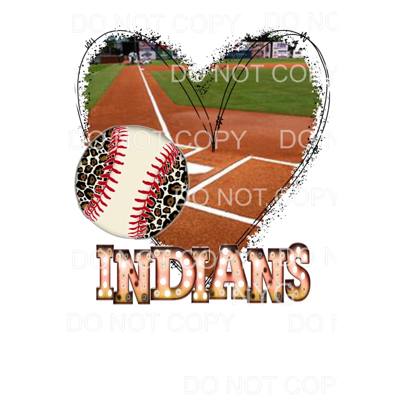 Indians Baseball # 2 Sublimation transfers - Heat Transfer