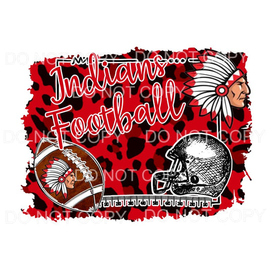 Indians Football Red Sublimation transfers - Heat Transfer