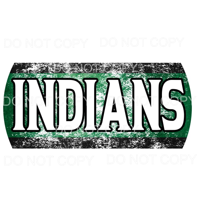Indians Green Sublimation transfers - Heat Transfer