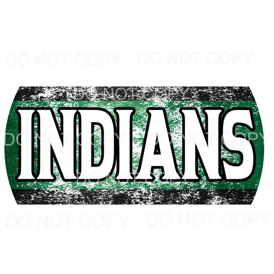 Indians Green Sublimation transfers - Heat Transfer