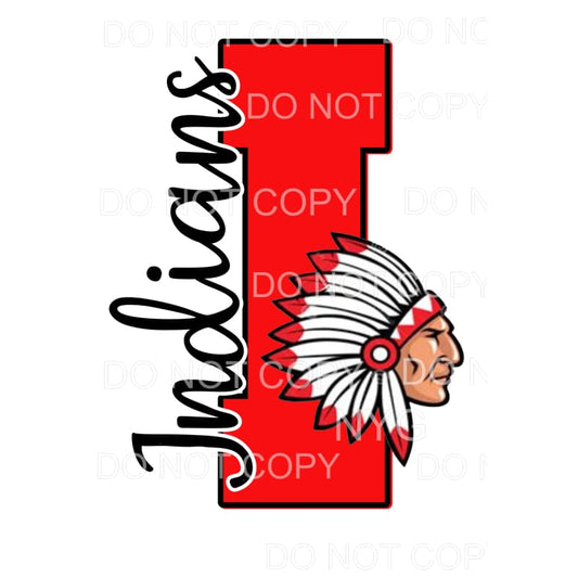 INDIANS Letter # 560 Sublimation transfers - Heat Transfer
