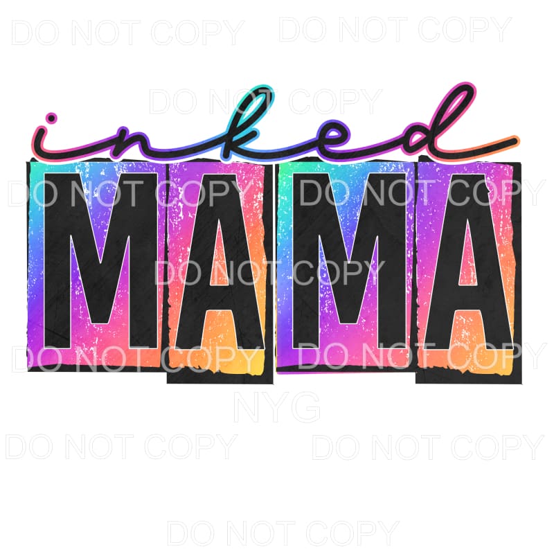 Inked Mama Colorful Blocks Sublimation transfers - Heat 
