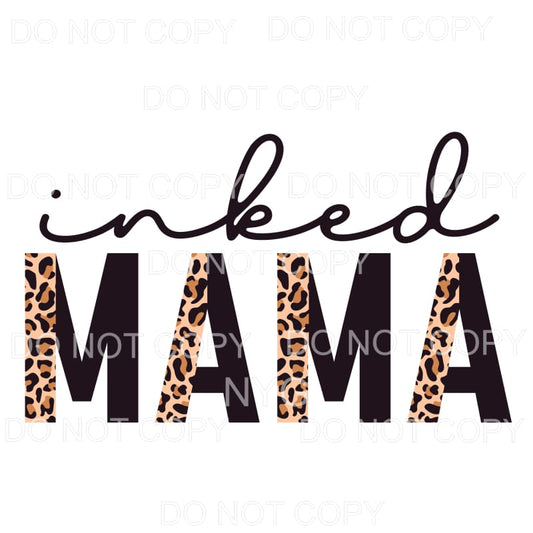 Inked Mama Half Leopard Black Sublimation transfers - Heat 