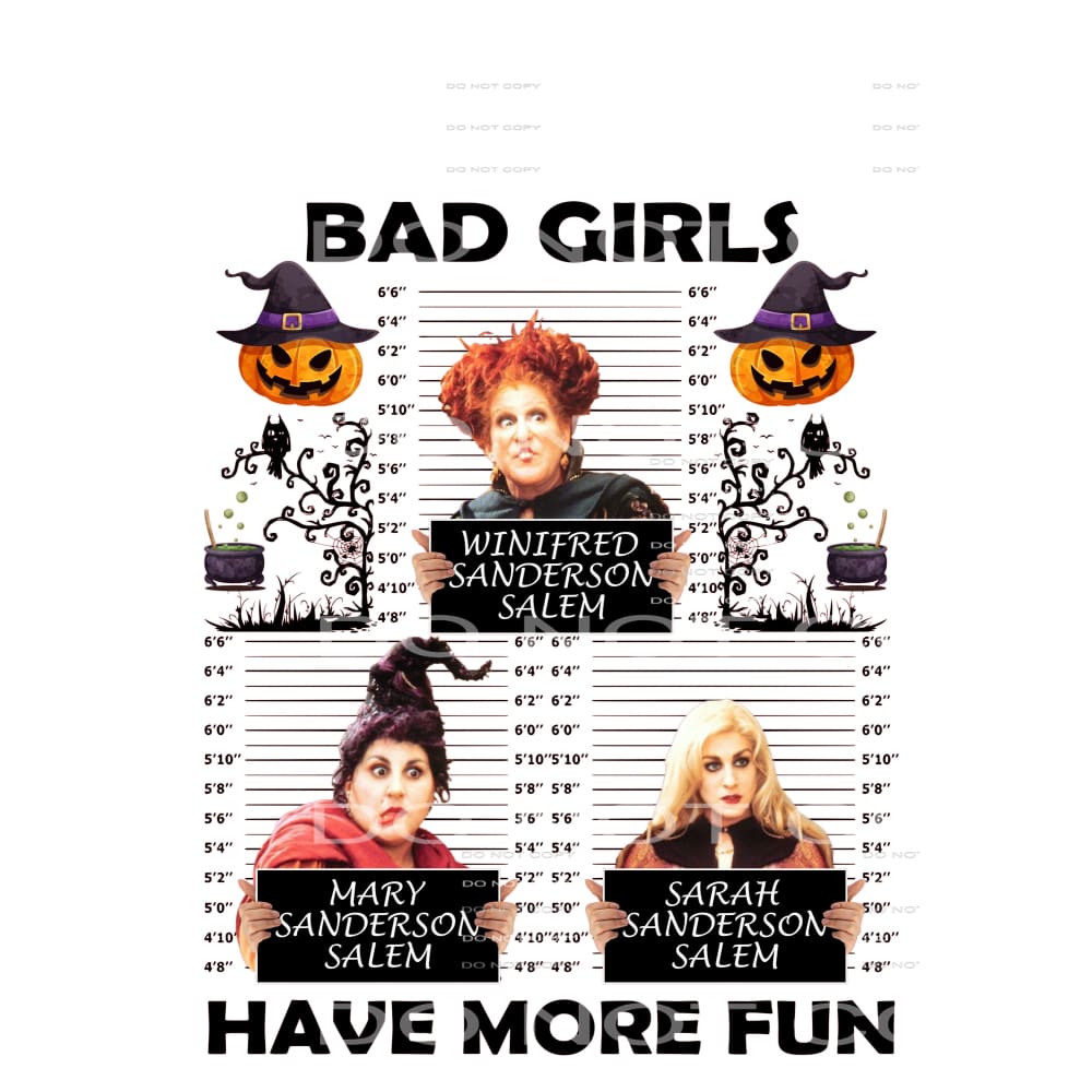 Inspired Hocus Pocus # 8780 sublimation transfers - Heat 