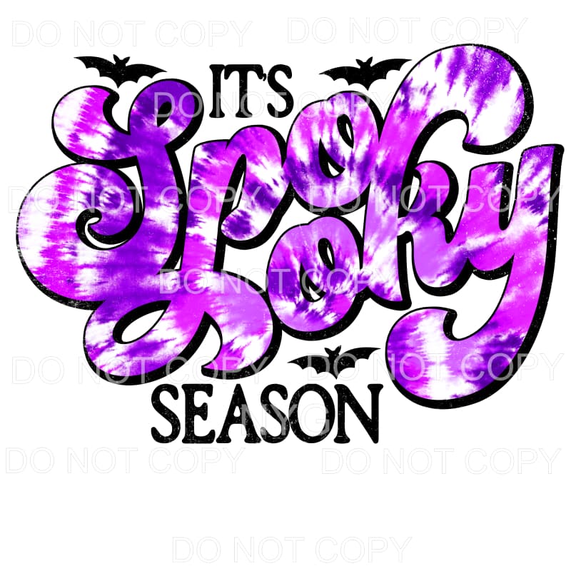 It’s Spooky Season Purple Tie Dye Sublimation transfers - 
