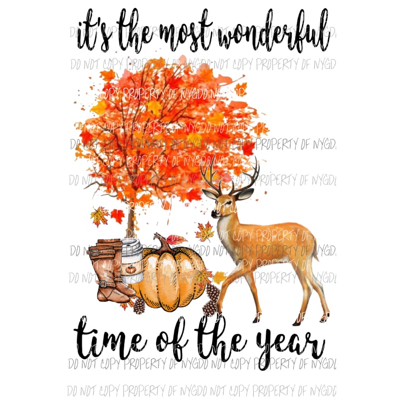 Its the most wonderful time of the year Deer 1 Sublimation transfers Heat Transfer