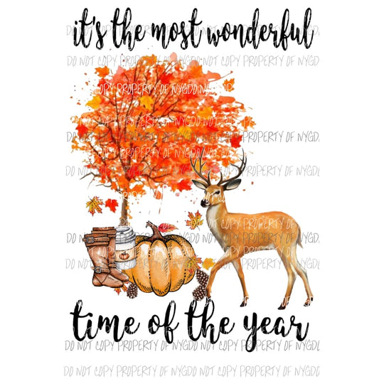 Its the most wonderful time of the year Deer 1 Sublimation transfers Heat Transfer