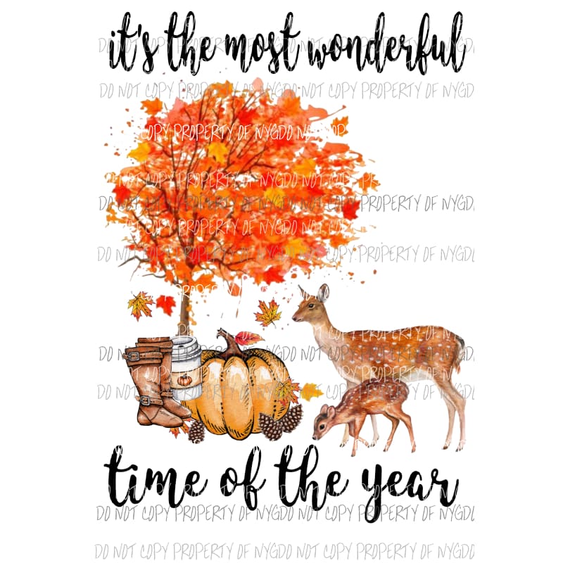 Its the most wonderful time of the year Deer 2 Sublimation transfers Heat Transfer
