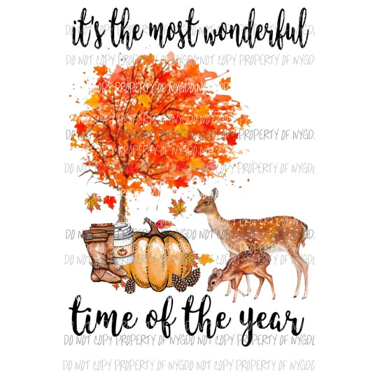 Its the most wonderful time of the year Deer 2 Sublimation transfers Heat Transfer