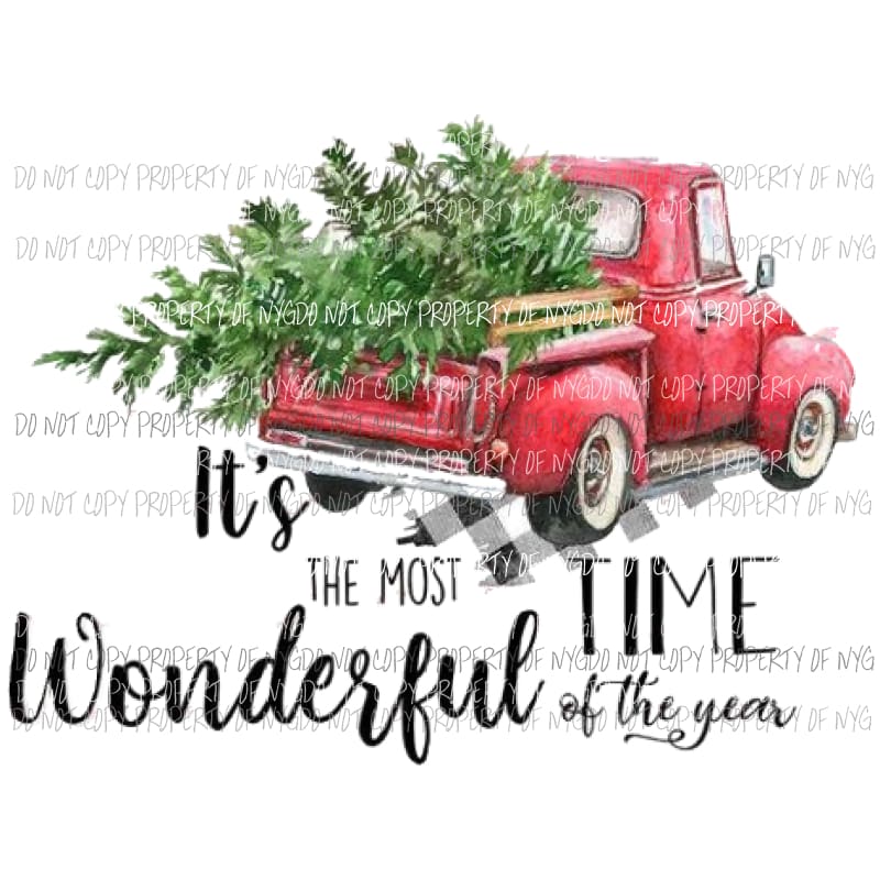 Its the most wonderful time of the year truck # 3 Sublimation transfers Heat Transfer