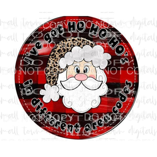 I’ve Got Ho Ho Ho’s In Different Codes Santa Leopard Hat Red