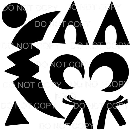 Jack O Lantern Halloween Sheet #1 Sublimation transfers - 