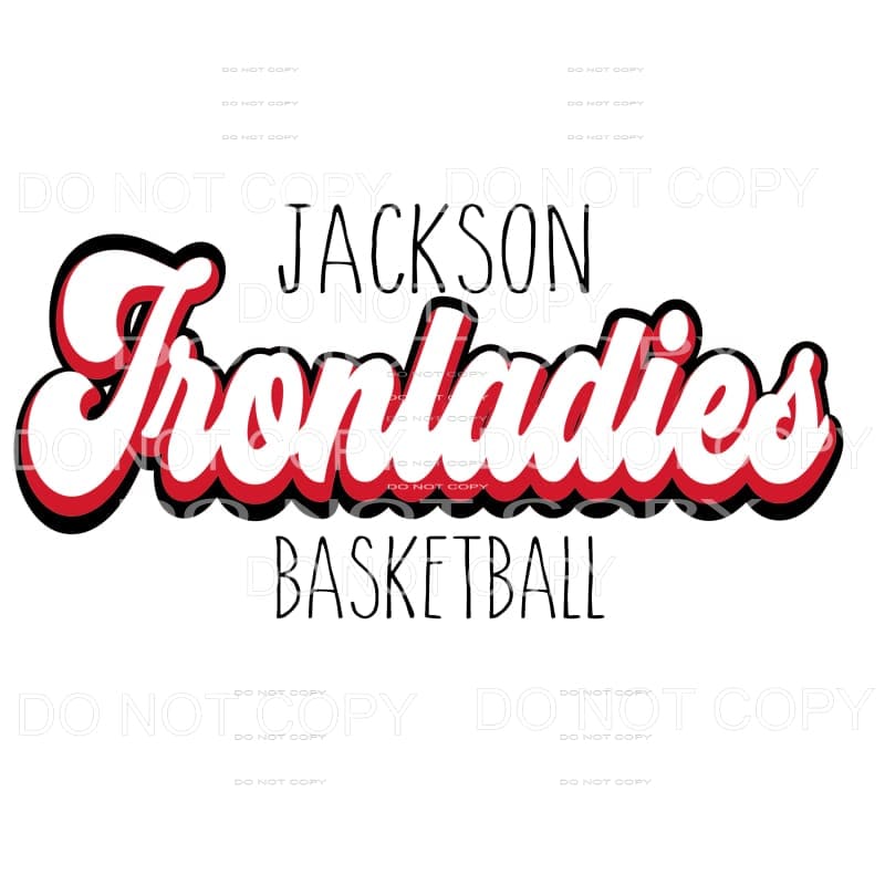 Jackson ironladies basketball # 8303 Sublimation transfers -