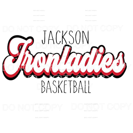 Jackson ironladies basketball # 8303 Sublimation transfers -