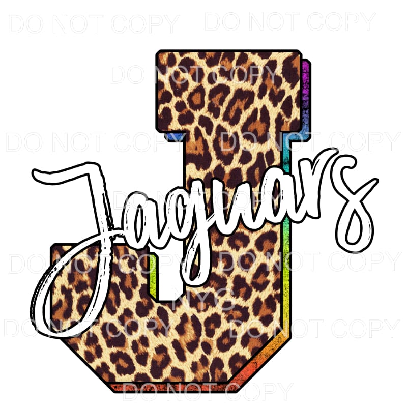 Jaguars Leopard Sublimation transfers - Heat Transfer