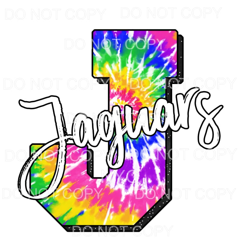 Jaguars Tie Dye Sublimation transfers - Heat Transfer