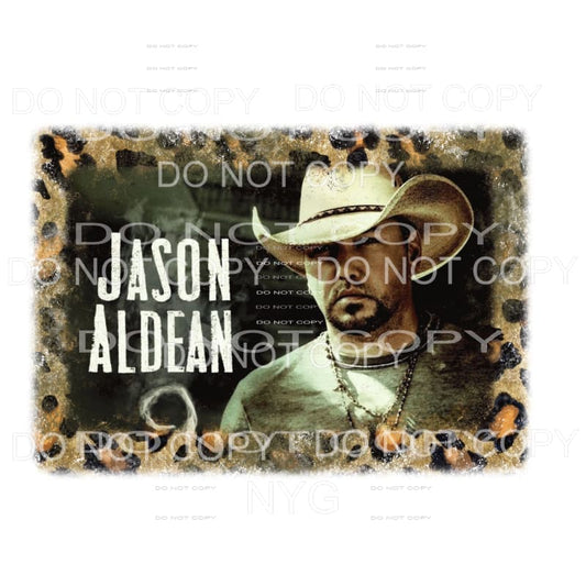 Jason Aldean Leopard Frame #1 Sublimation transfers - Heat 