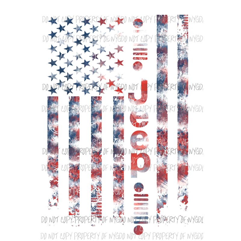 JEEP FLAG # 6 Sublimation transfers Heat Transfer