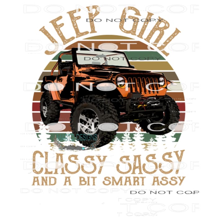 Jeep Girl #9148 Sublimation transfers - Heat Transfer