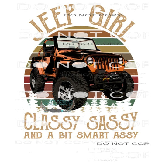 Jeep Girl #9148 Sublimation transfers - Heat Transfer