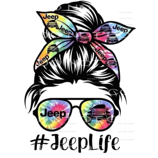 Jeep Life Messy Bun # 2001 Sublimation transfers - Heat 