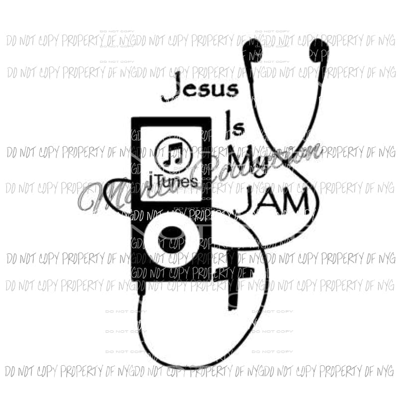 jesus is my jam ipod sublimation transfer Heat Transfer